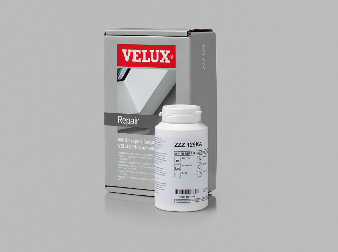 Velux Reparatur-Lack weiss ZZZ - 129 KH für Kunststoff-Fenste